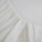 White Mesh-Panel Fitted Evening Maxi Dress - garment detail