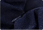 Navy Off-Shoulder Mesh-Skirt Evening Dress - garment detail