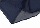 Navy Off-Shoulder Mesh-Skirt Evening Dress - garment detail