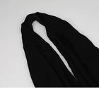 Black Plunging Halter Evening Maxi Dress - garment detail