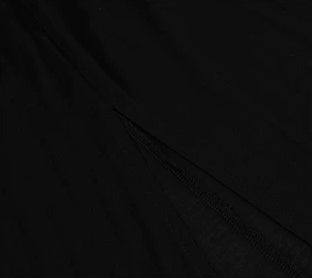 Black Plunging Halter Evening Maxi Dress - garment detail