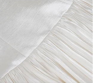 Satin Scarf-Halter Pleated Evening Maxi Dress - garment detail