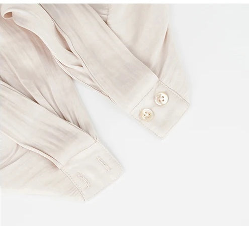Champagne High-Neck Pleated Evening Maxi Dress - garment detail