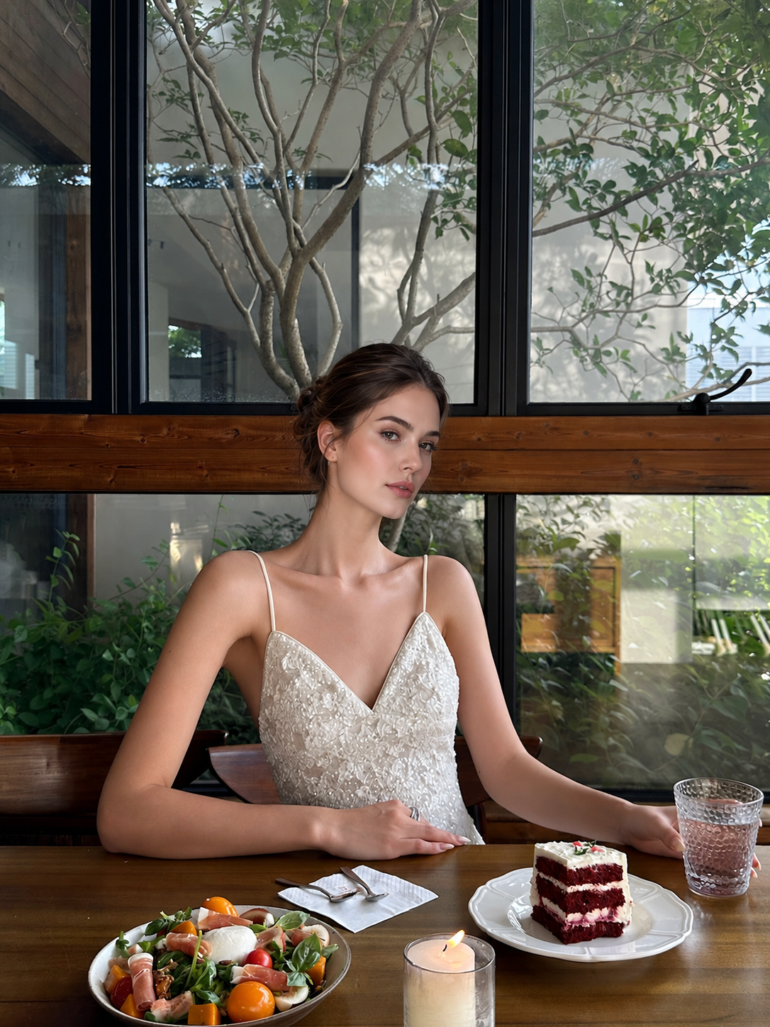 Ivory Floral Lace Spaghetti Strap Maxi Dress - Ivory