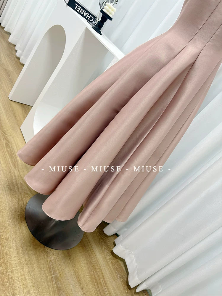 Spaghetti-Strap Fit-and-Flare Party Maxi Dress - garment detail