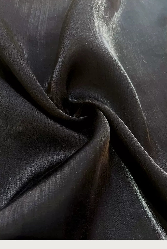 Black Off-Shoulder Ruffle Mermaid Evening Dress - garment detail