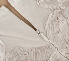 Champagne Floral-Detail Strappy Evening Dress - garment detail