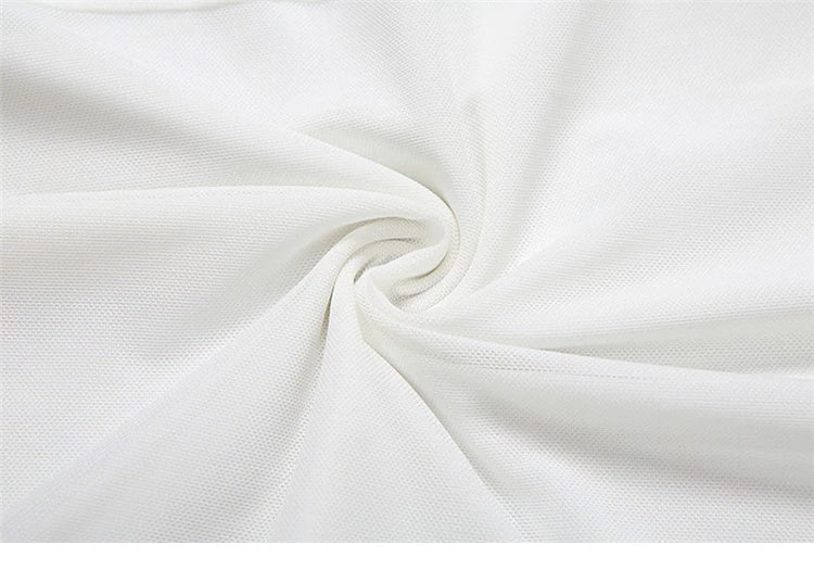 Draped Convertible Mesh Evening Maxi Dress - garment detail