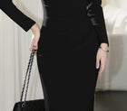 Long-Sleeve Ruched Cocktail Dress - Multiple Styles - garment detail