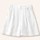 Coral Tie Waist Linen Short