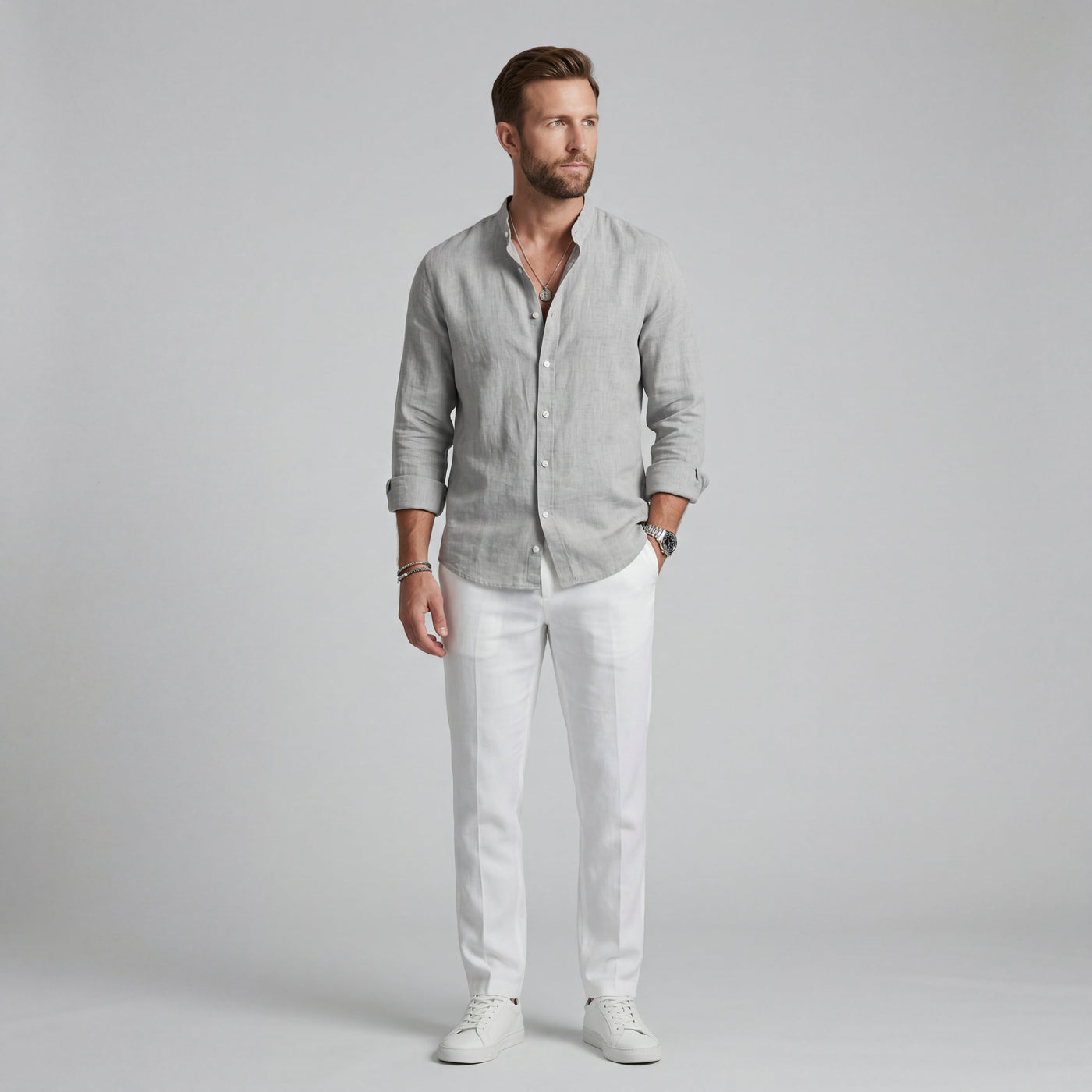 Casual long-sleeved top