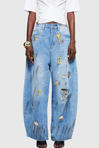 Kensia Embellished Baggy Jeans