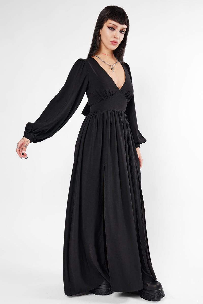 Morgana Tie Back Maxi Dress-Mary Wyatt London