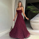 Women's Backless Spaghetti-Strap Maxi Evening Dress