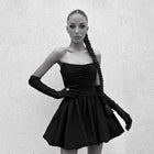 Women's Strapless Ruched A-Line Mini Cocktail Dress