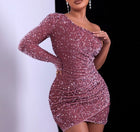 Women's One-Shoulder Mini Cocktail Dress