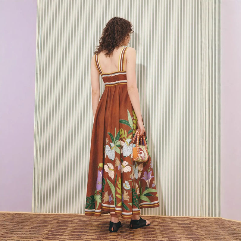 Women's Spaghetti-Strap Floral Evening Dress