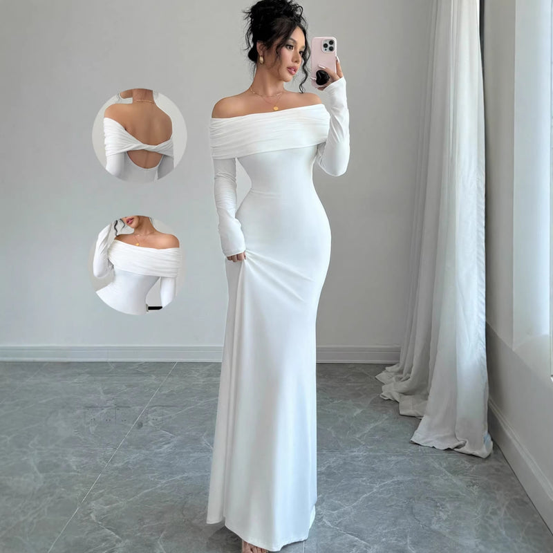 Women's Long-Sleeve Maxi Evening Dress