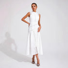 Sleeveless Lace Maxi Evening Dress