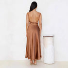 Women's Spaghetti-Strap Mermaid Maxi Evening Dress with Open Back