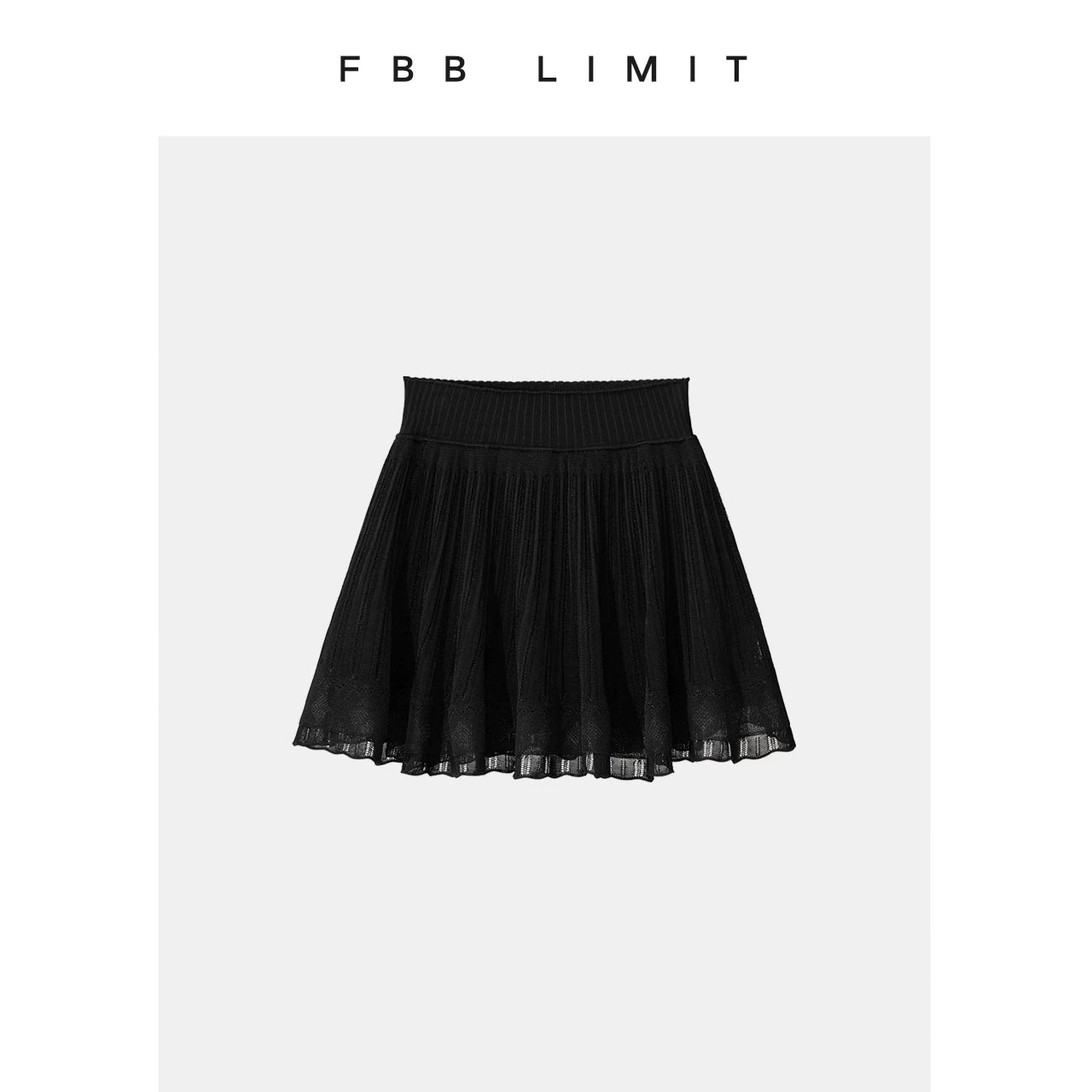 Fbblimit【夏日告白】莱赛尔天丝撞色木耳边针织开衫提花针织伞裙