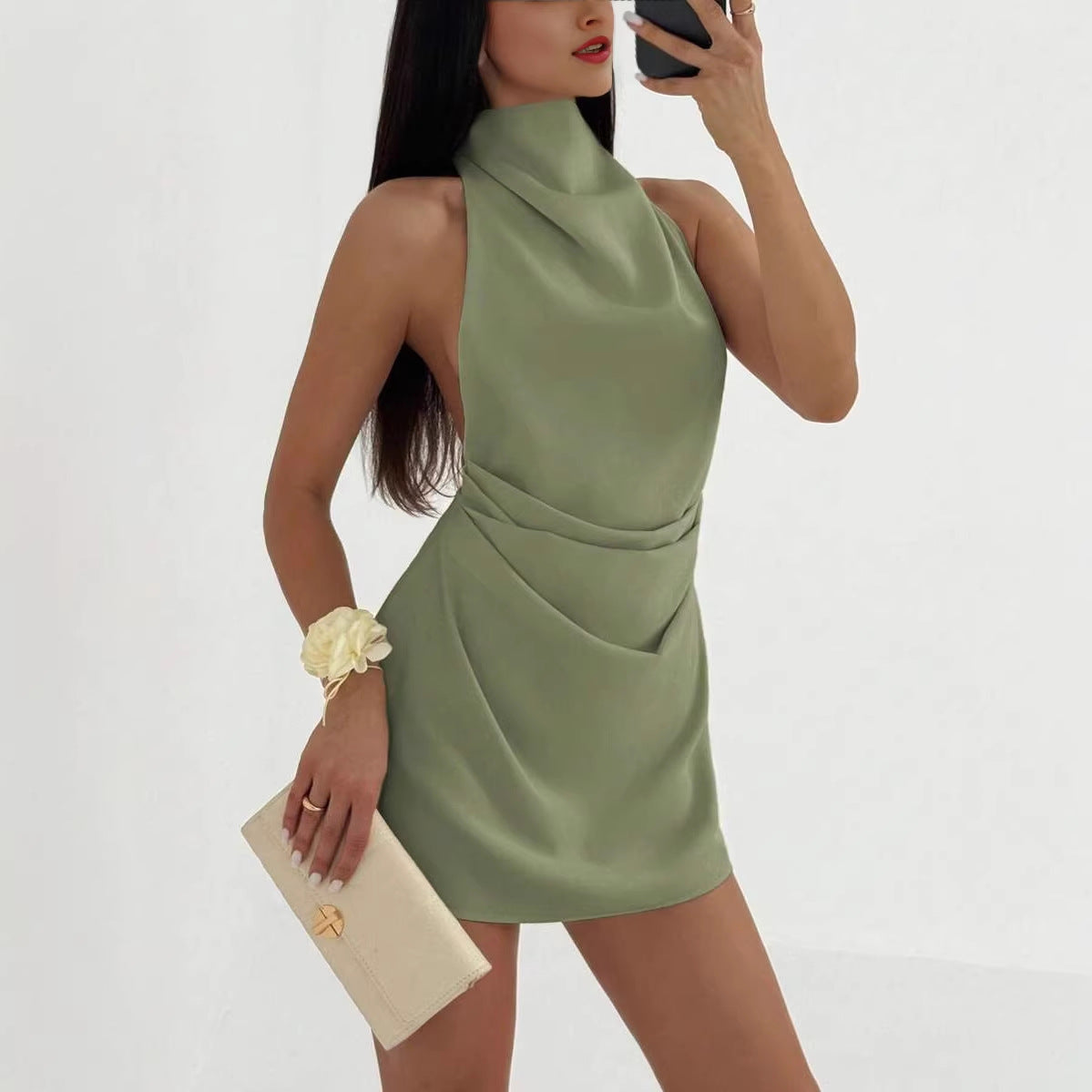 Halter-Neck Backless Party Dress