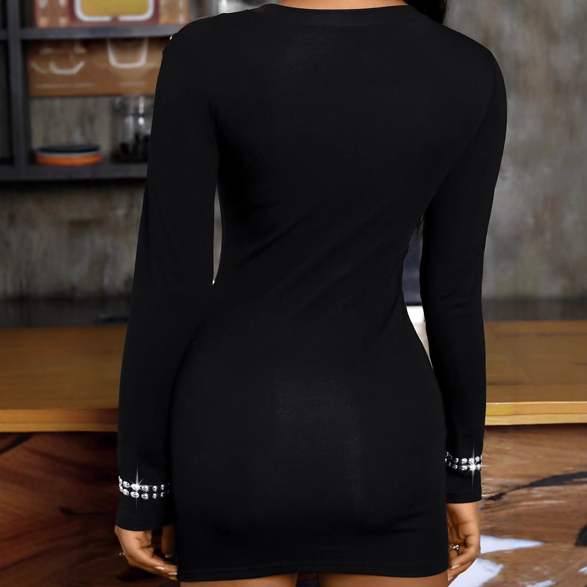 Women's Long-Sleeve Evening Dress
