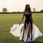 Color-Block Slit Maxi Dress