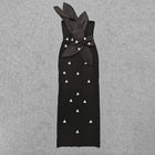 Women's Bandage Maxi Evening Dress with Open Back