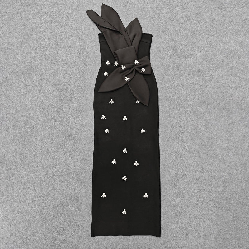 Women's Bandage Maxi Evening Dress with Open Back