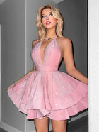 Women's Deep V-Neck Evening Dress