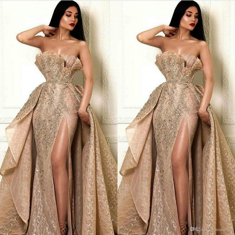 Women's Strapless Maxi Evening Dress