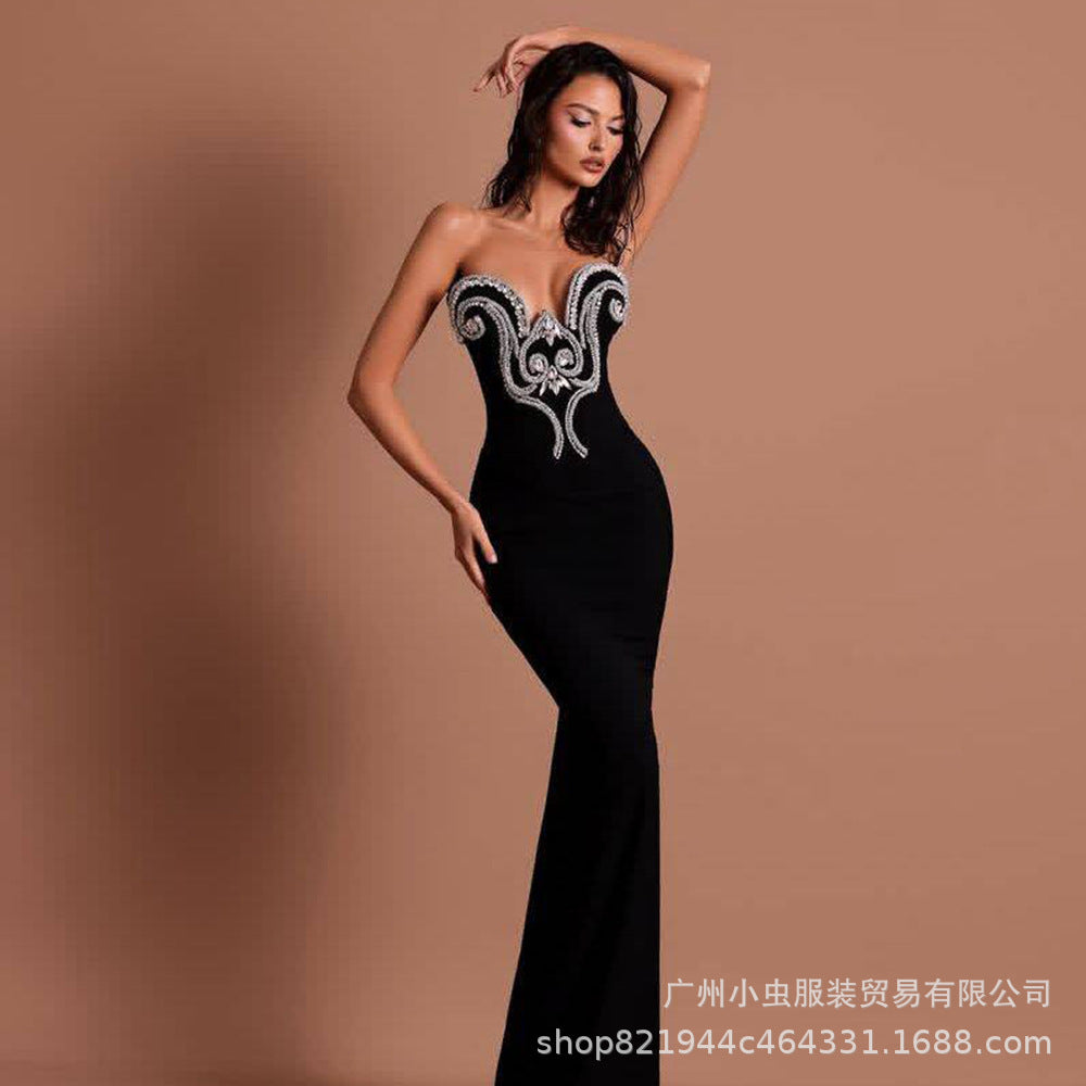 Women's Strapless Bandage Evening Dress
