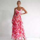 Women's Off-Shoulder Chiffon Maxi Evening Dress