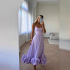 Women's Spaghetti-Strap Floral A-Line Evening Dress