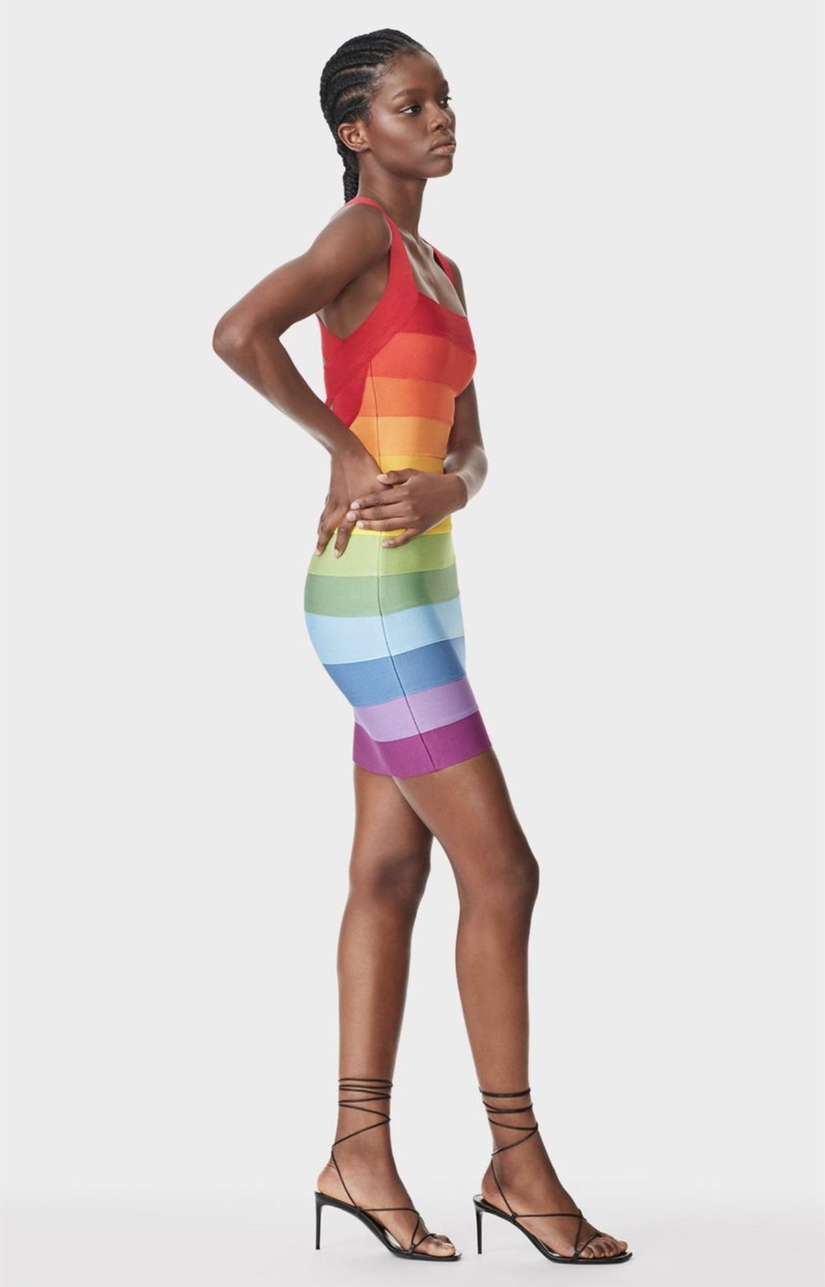 Women's Spaghetti-Strap Bandage Ombre Mini Cocktail Dress