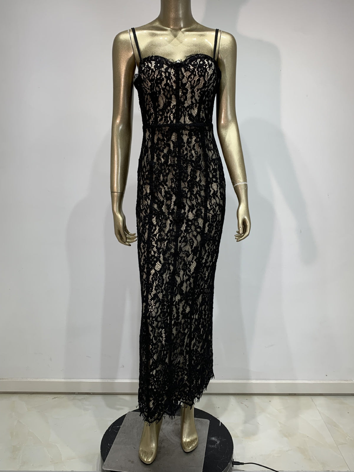 Women's Off-Shoulder Lace Maxi Evening Dress