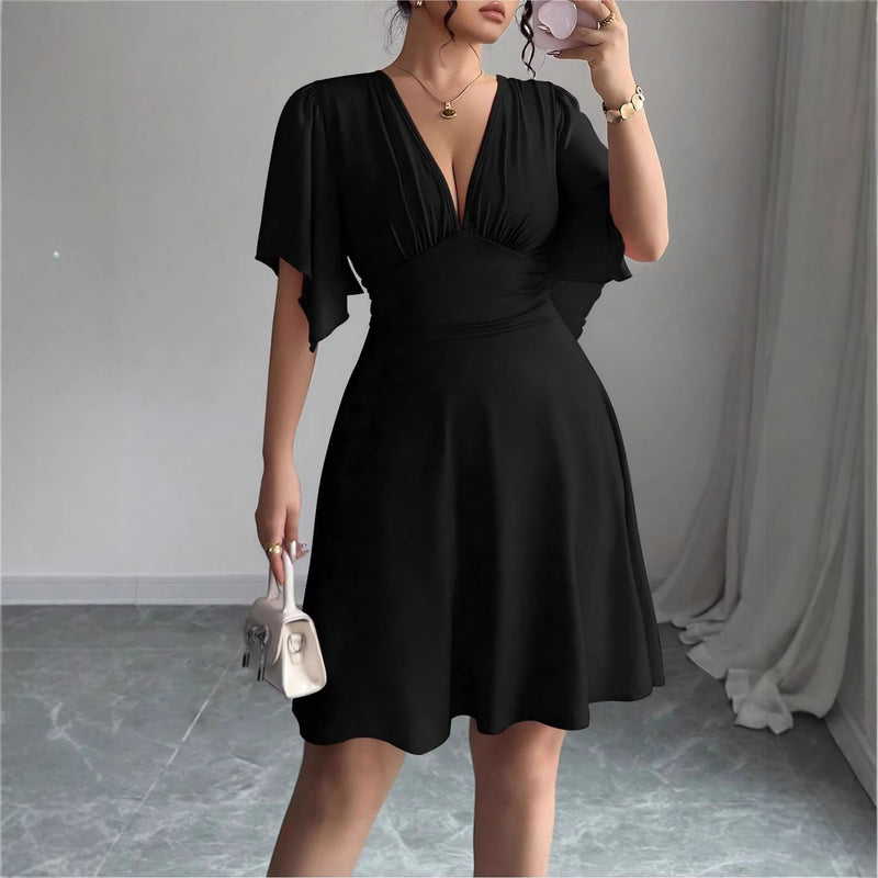 Women's Deep V-Neck Evening Dress