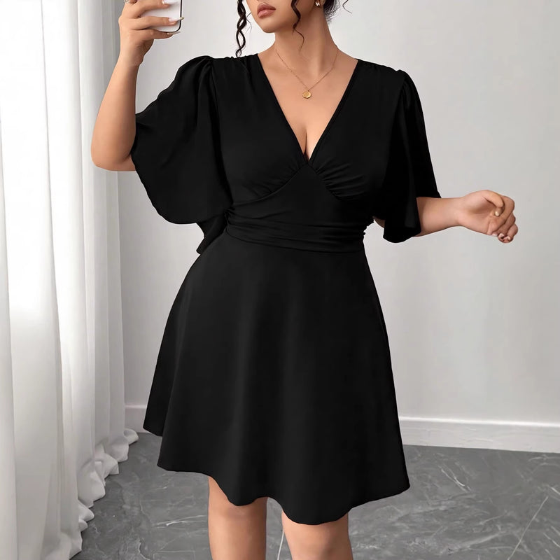 Women's Deep V-Neck Evening Dress