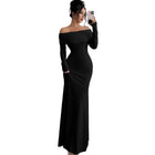 Women's Long-Sleeve Maxi Evening Dress