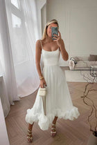 Women's Spaghetti-Strap Floral A-Line Evening Dress