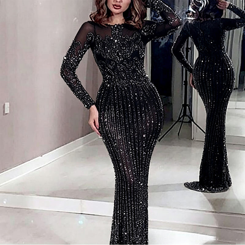 Women's Sequin Maxi Dress