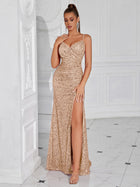 Women's Spaghetti-Strap Evening Dress