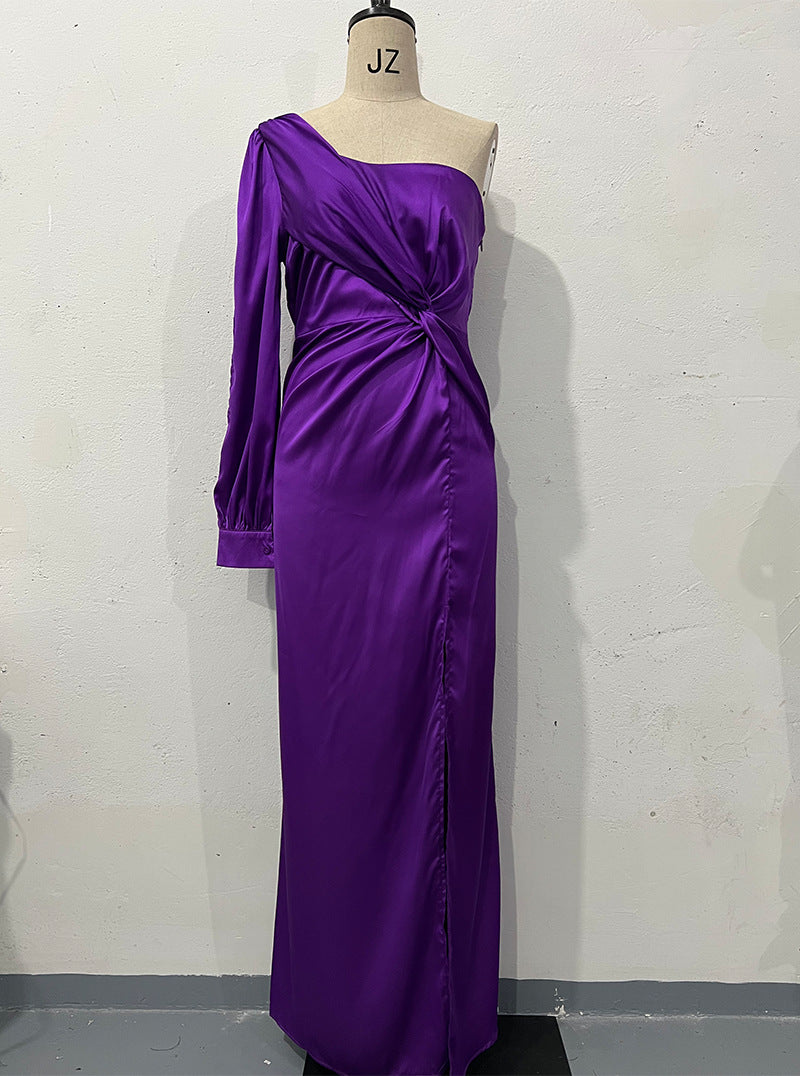 Women's Maxi Evening Dress - Purple
