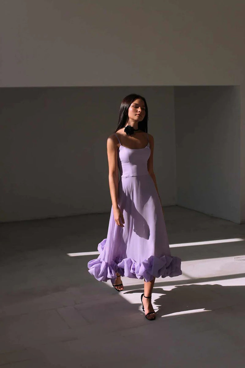 Women's Spaghetti-Strap Floral A-Line Maxi Evening Dress