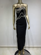 Women's Strapless Bandage Maxi Evening Dress