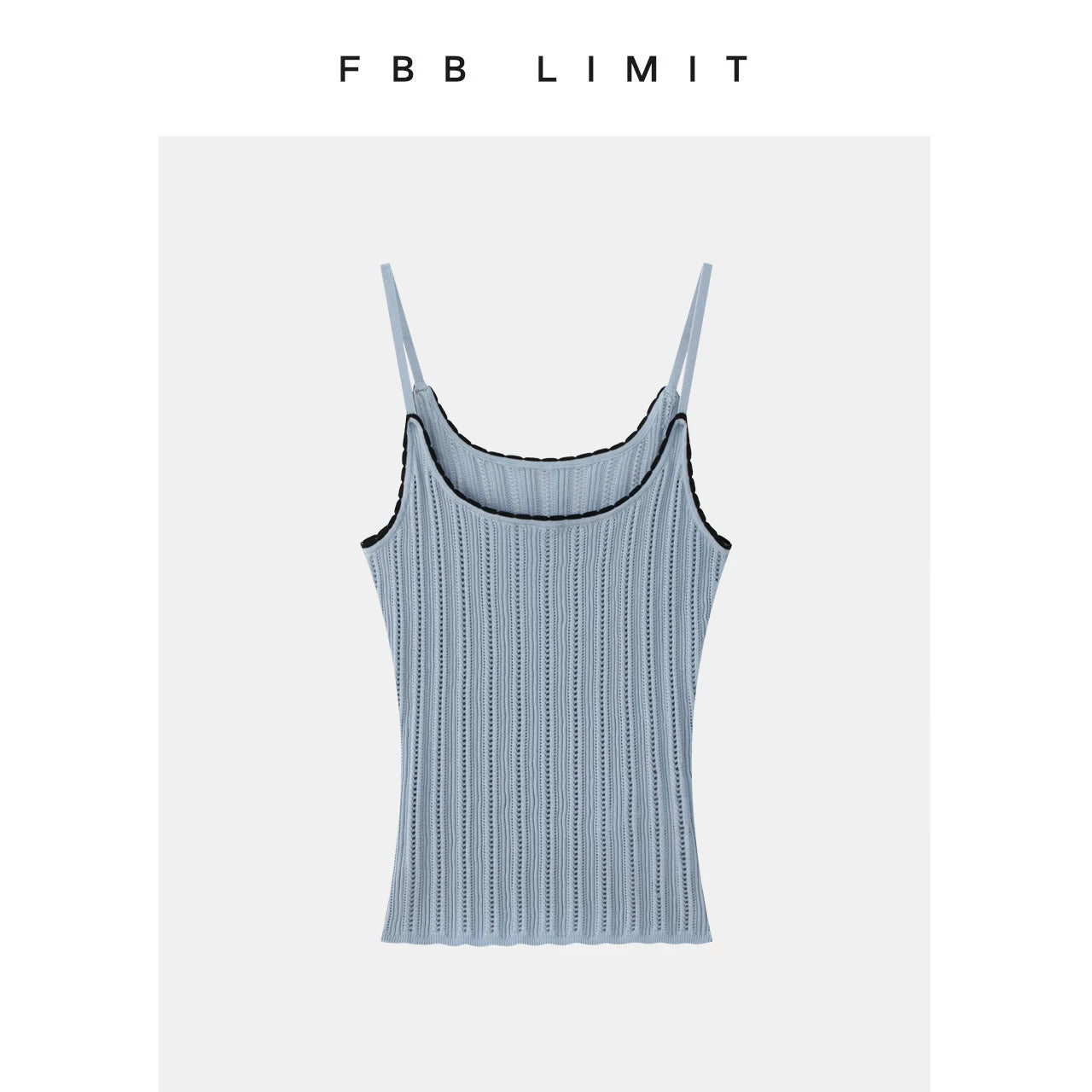 Fbblimit【夏日告白】莱赛尔天丝撞色木耳边针织开衫提花针织伞裙