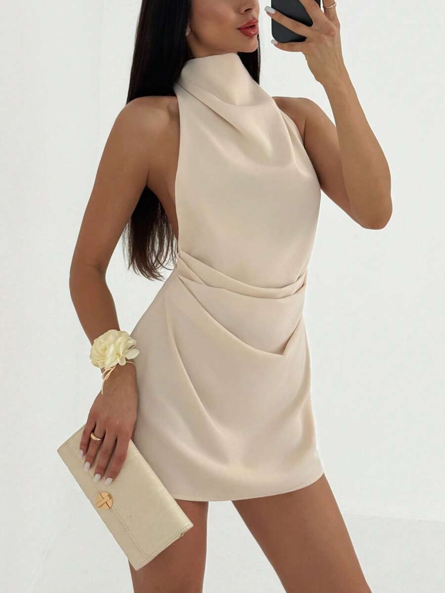 Halter-Neck Backless Party Dress