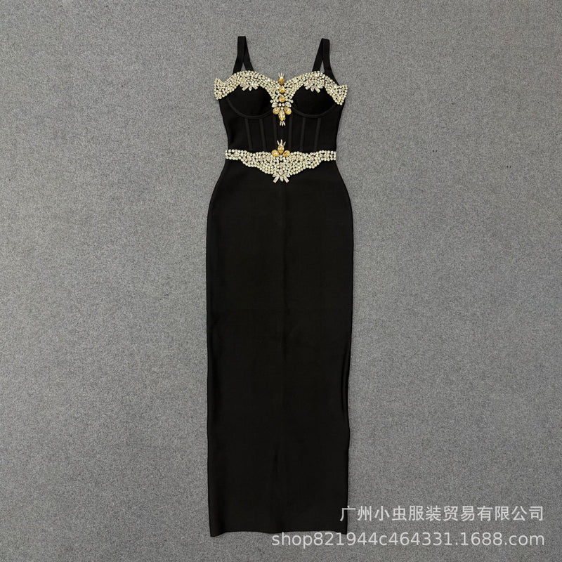 Women's Spaghetti-Strap Bandage Evening Dress