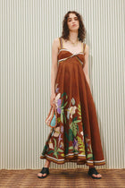 Women's Spaghetti-Strap Floral Evening Dress